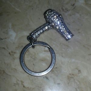 BUNDLED - Rhinestone hairdryer keychain