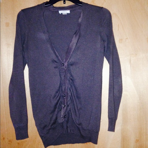 Loft ruffled cardigan.