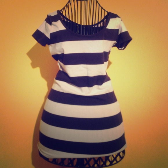 Striped bodycon dress