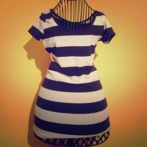 Striped bodycon dress
