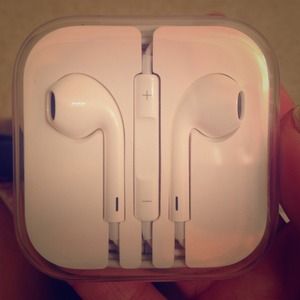 Apple headphones w/ mic