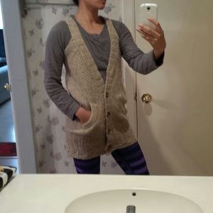 Free People Sweaters - Free People crochet knit camel sweater boho vest S Free People Sweaters - Free People crochet knit camel sweater boho vest S