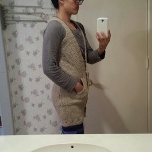 Free People Sweaters - Free People crochet knit camel sweater boho vest S Free People Sweaters - Free People crochet knit camel sweater boho vest S