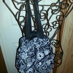 Insulated lunch drawstring tote