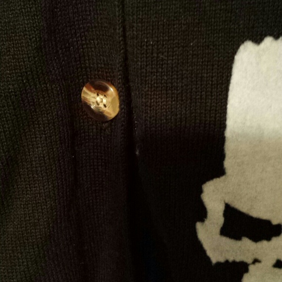 Sweaters - Black sweater with grey skulls S Sweaters - Black sweater with grey skulls S
