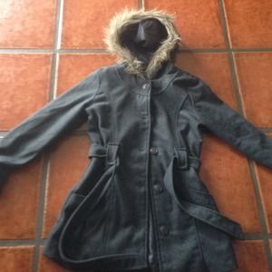 Kids peacoat with hood