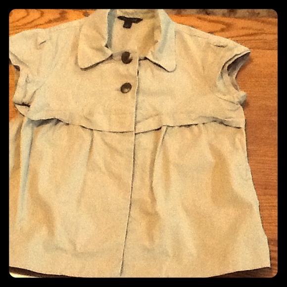 Short Sleeve Cropped Trench