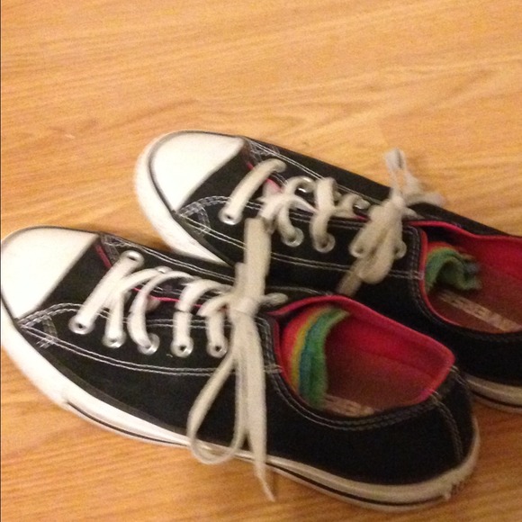 Converse multi color tongue