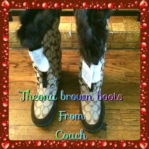 👢👢NWT Coach Theona signature Brown Boots 7.5👢👢