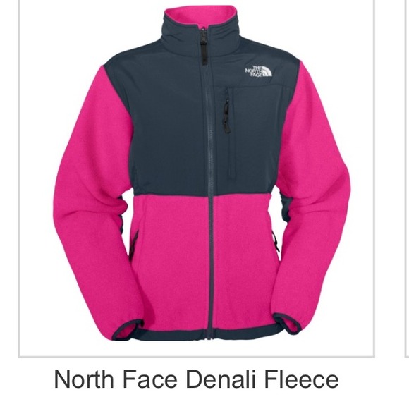 Hot pink/charcoal gray North Face