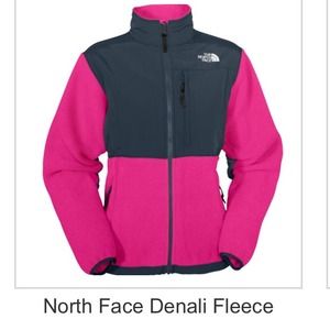Hot pink/charcoal gray North Face