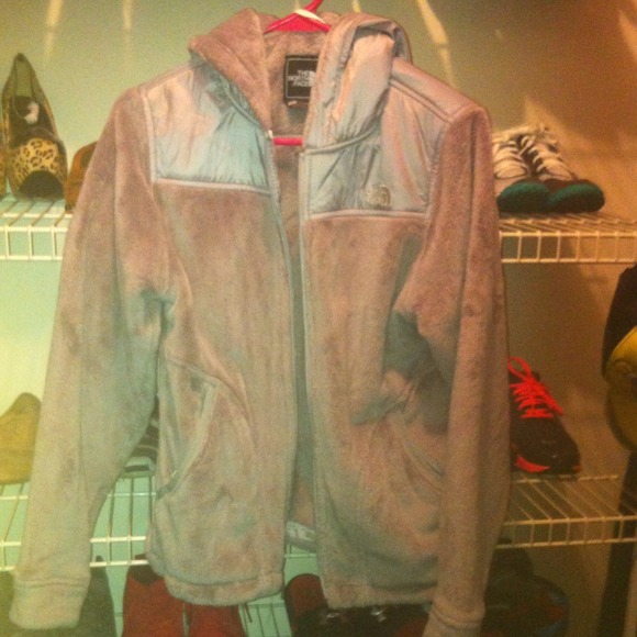 Small North Face gray hooded jacket
