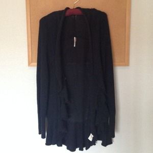 Free People Black Knit Cardigan