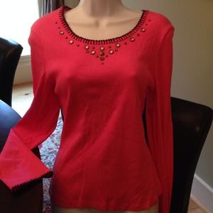 Pink and brown cotton top.