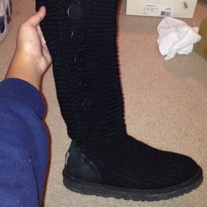 Knit black UGGs