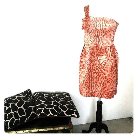 Orange leopard print dress - Picture 1 of 2