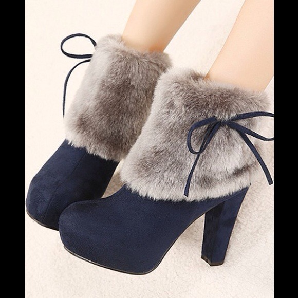 βNot Availableβπ12/9 Host Pickπ Navy Ankle Boots - Picture 4 of 4