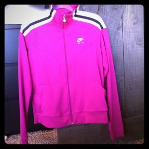 Nike air pink black and white zip up
