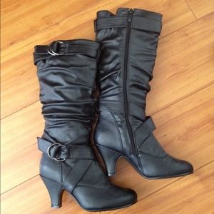 Black Buckle Boots