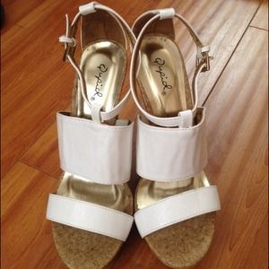 Cute White Strap Platform Shoes