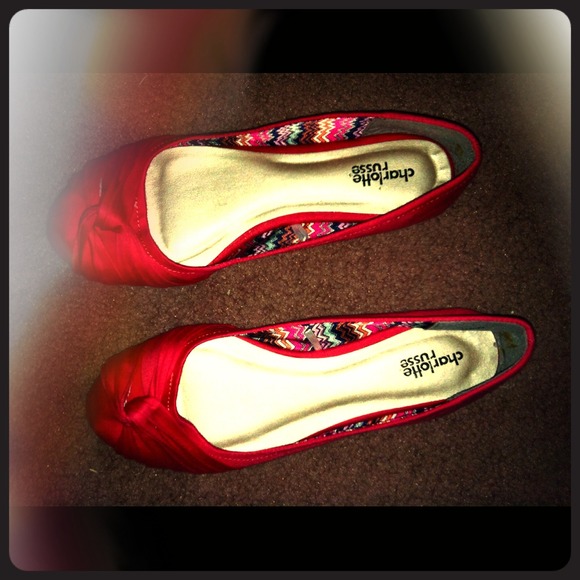 Pink flats. Never worn