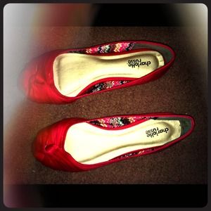 Pink flats. Never worn