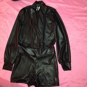 Leather jumpsuit!