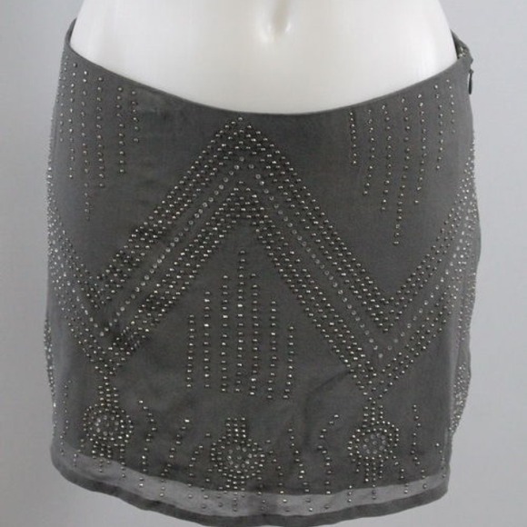 SOLD Gryphon rhinestone embellished mini skirt.