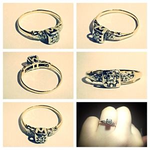 Yellow/White Gold and Diamond Ring