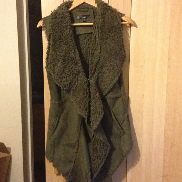 Olive Green suede like Blazer