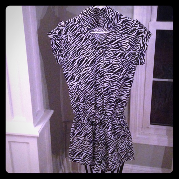 Animal print romper.