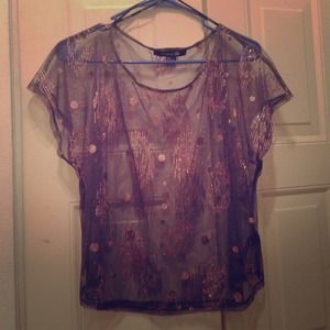 Transparent and gold top