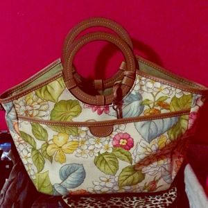 Fossil floral tote