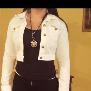 White jean jacket