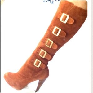 My Lowest😁Beautiful knee high with Gold Buckles.