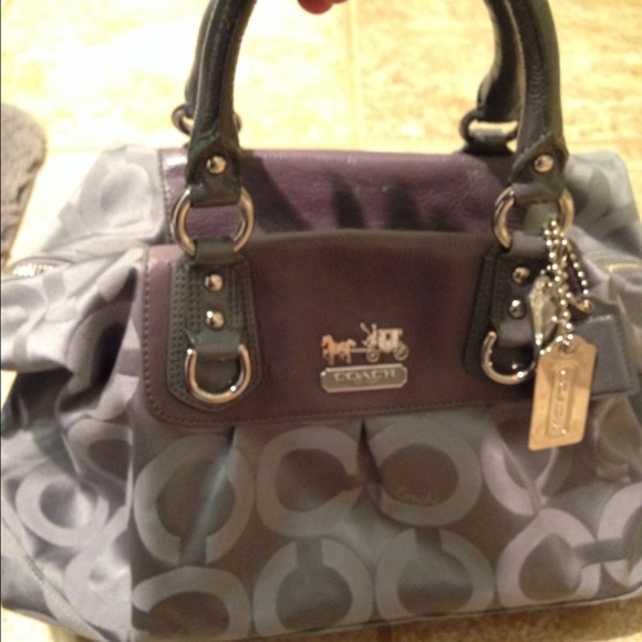 ---SOLD --Like New Coach Handbag. Gray