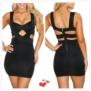 X SOLD X Black sassy mini dress