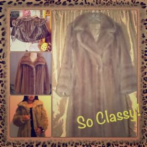 Long & Pretty Fur Coat