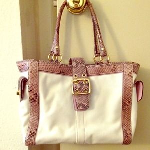 Coach large tote. Rare Exotics Collection