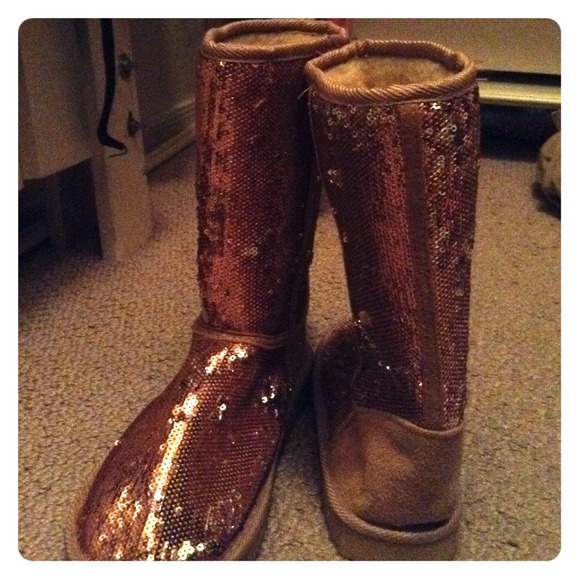 Gold Sparkly Boots