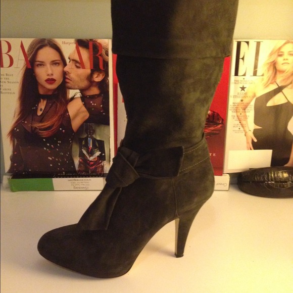 Joan and David Grey Suede Boot