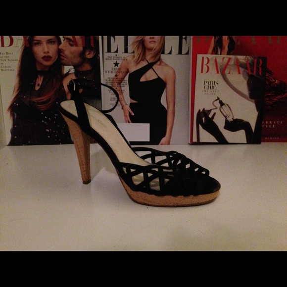 Calvin Klein Black Suede Strappy Sandal - Picture 1 of 3
