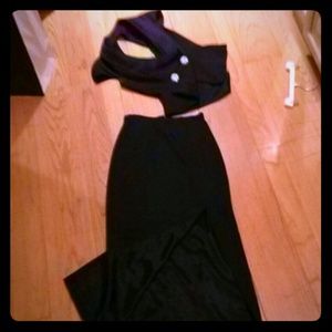 Two piece sexy elegant formal wear
