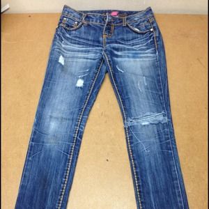 Almost famous destroyed jeans size 3