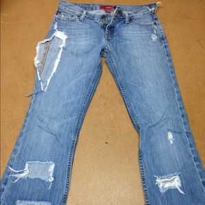 Hollister destroyed jeans size 3 long