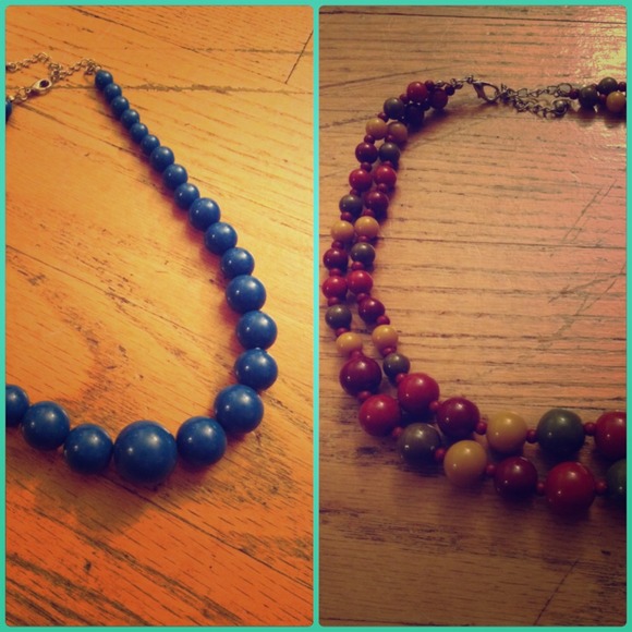 Two large-bead necklaces
