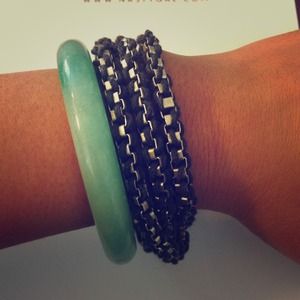 Black and gold necklace/bracelet