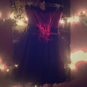 Purple and black dress