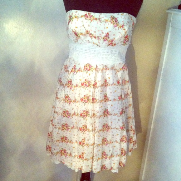 Floral Strapless Dress