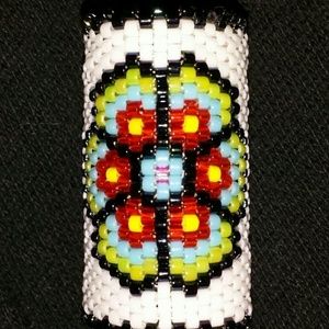 Beautiful dreadlock bead peyote stitch